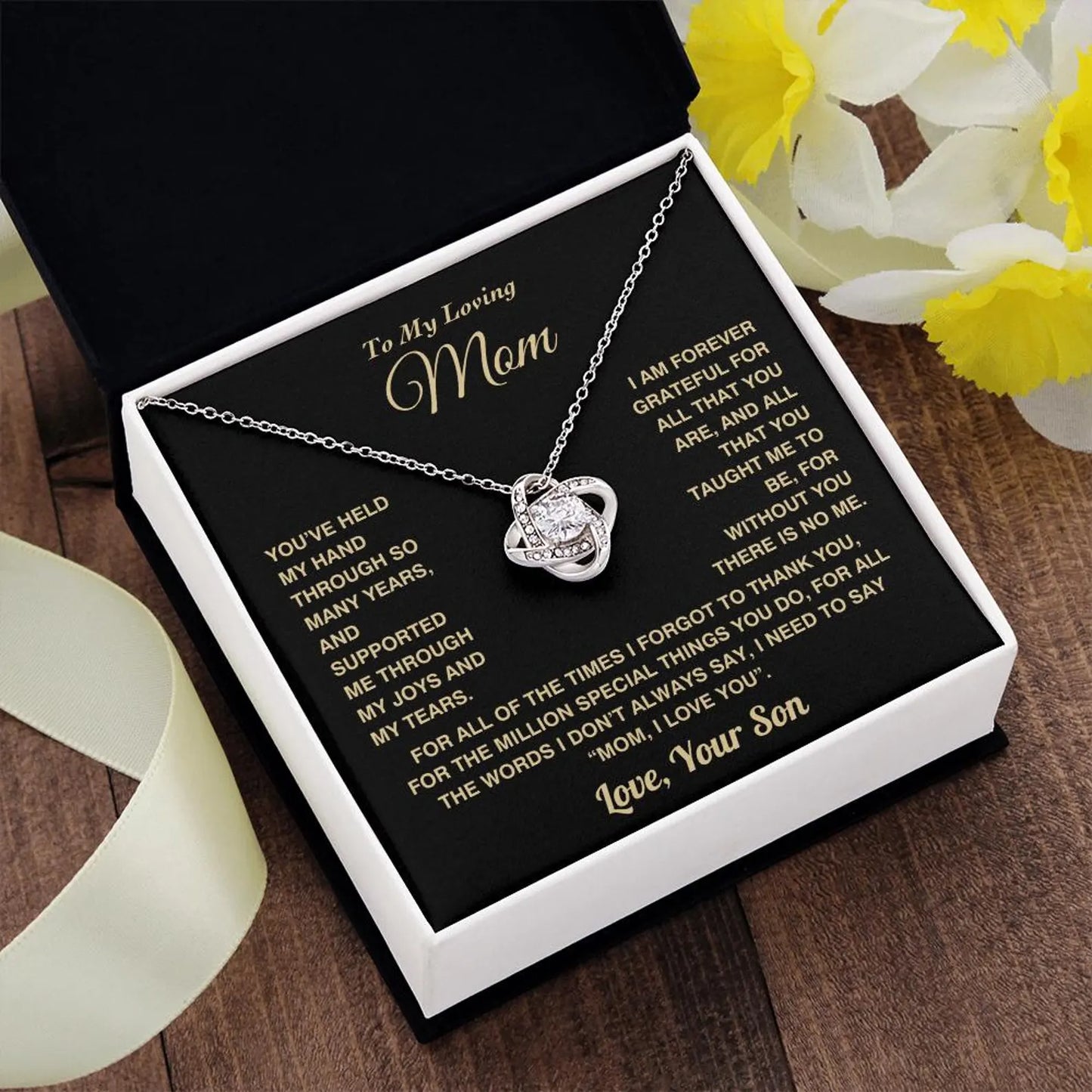 Mom Gifts from Daughter – Love Knot Necklace 04