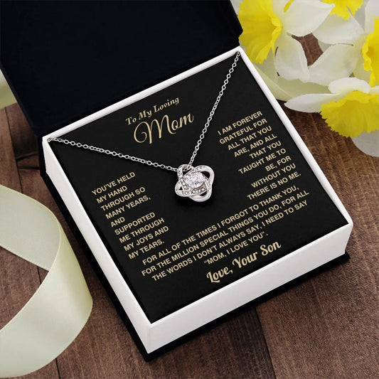Mom Gifts from Daughter – Love Knot Necklace 04