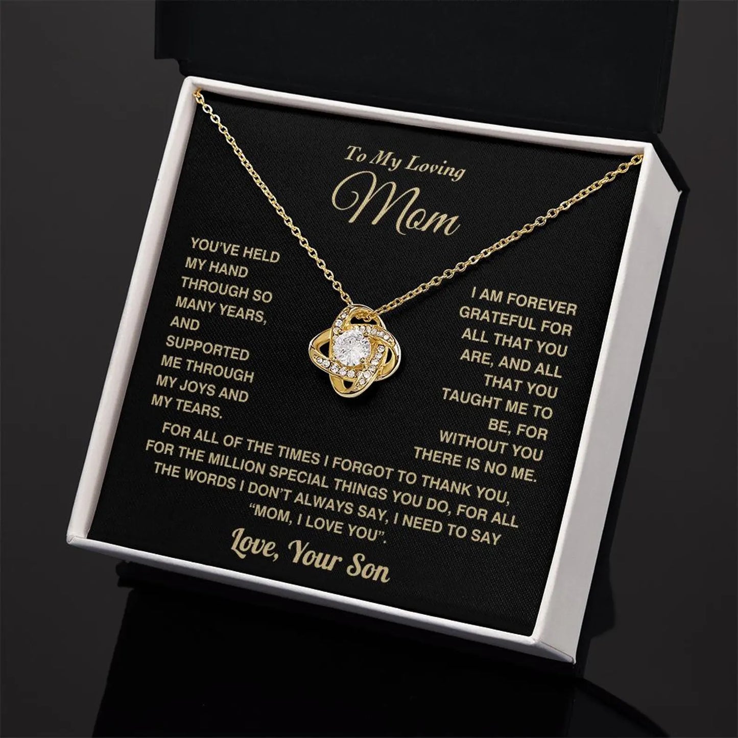 Mom Gifts from Daughter – Love Knot Necklace 04
