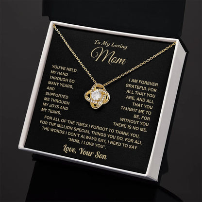 Mom Gifts from Daughter – Love Knot Necklace 04