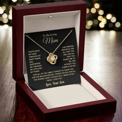 Mom Gifts from Daughter – Love Knot Necklace 04