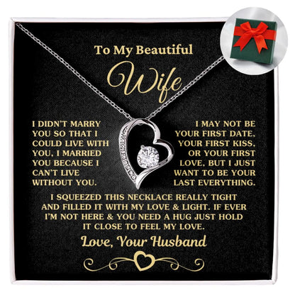 TO MY WIFE - GIFT FROM HUSBAND - Forever Love Necklace (SKUJ12-79)