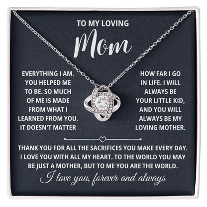 Mom Gifts from Son or Daughter, – Love Knot Necklace 02