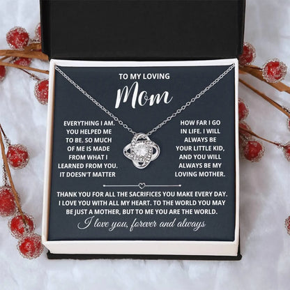 Mom Gifts from Son or Daughter, – Love Knot Necklace 02