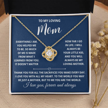 Mom Gifts from Daughter, – Love Knot Necklace 03