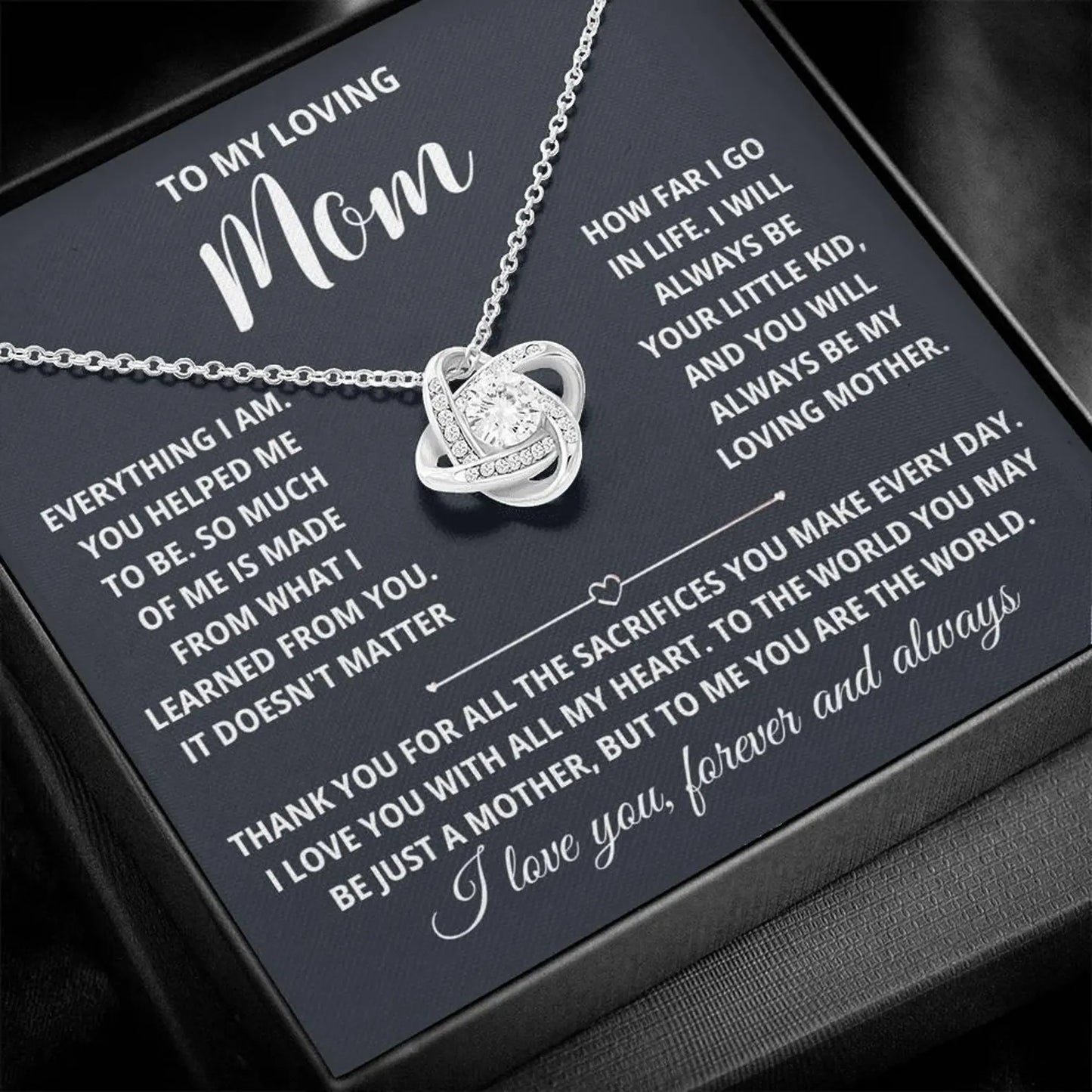 Mom Gifts from Son or Daughter, – Love Knot Necklace 02