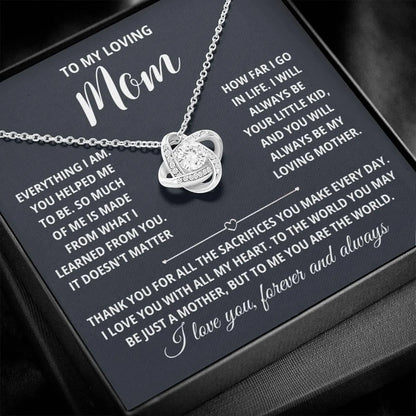 Mom Gifts from Son or Daughter, – Love Knot Necklace 02