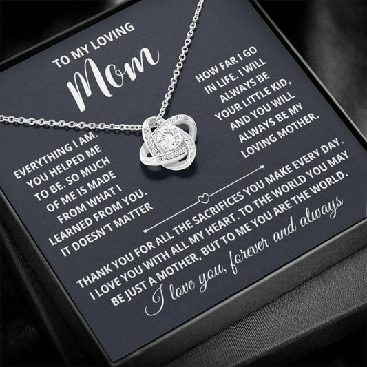 Mom Gifts from Son or Daughter, – Love Knot Necklace 02