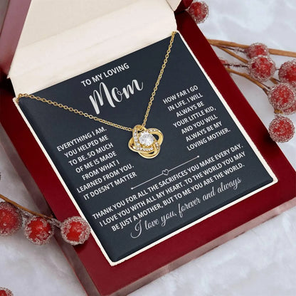 Mom Gifts from Son or Daughter, – Love Knot Necklace 02