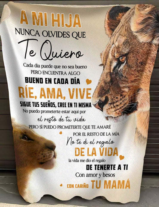 MANTA PARA HIJA – REGALO DE COMODIDAD Y CALOR DE MAMÁ Manta acolchada de forro polar Sherpa NTTDsp