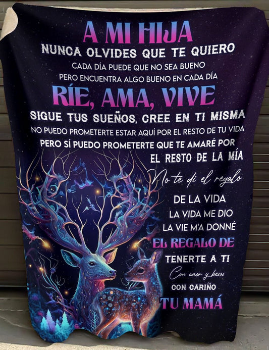 MANTA PARA HIJA – REGALO DE COMODIDAD Y CALOR DE MAMÁ Manta acolchada de forro polar Sherpa NTTDsp