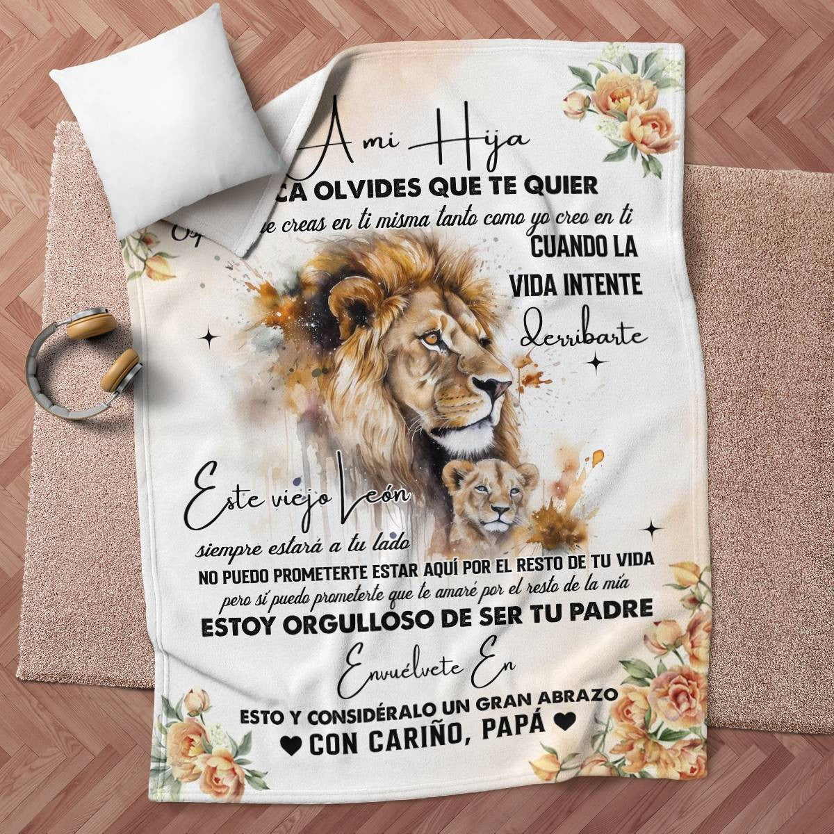 Manta para Hija – Regalo de Consuelo y Calidez de Papá Manta Acolchada de Forro Polar Sherpa NTTDsp (SKUB11-95)