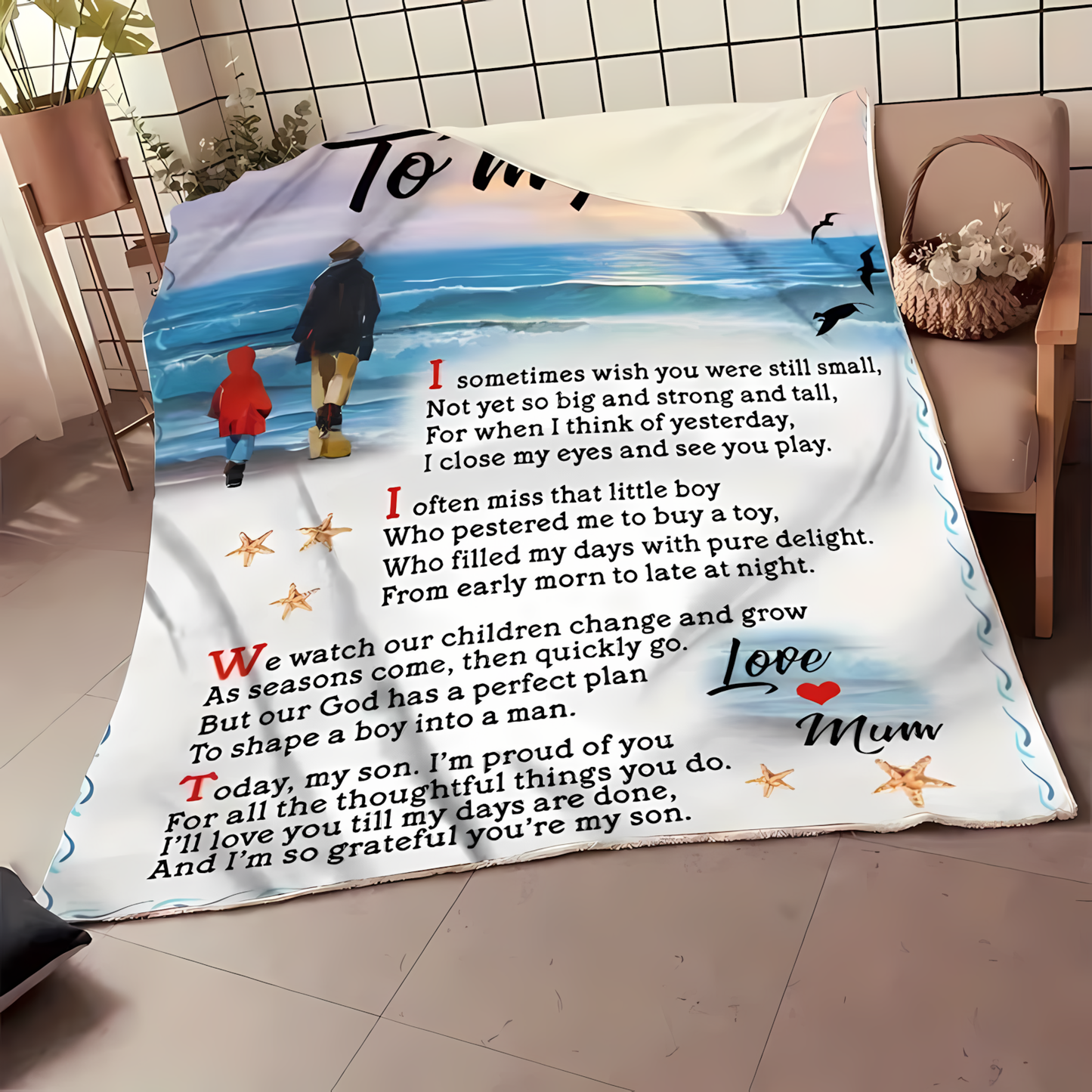 Special Gift For Your Son Blanket - From Mom