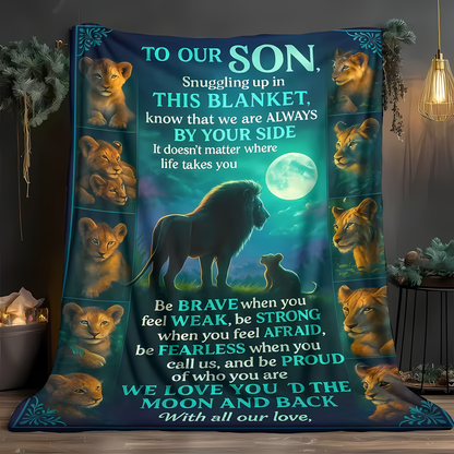 Special Gift For Your Son Blanket - From Mom & Dad