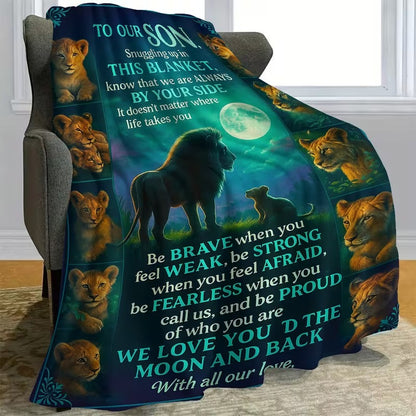 Special Gift For Your Son Blanket - From Mom & Dad