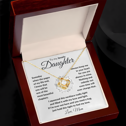 TO MY DAUGHTER FROM MOM- Premium Love Knot Necklace