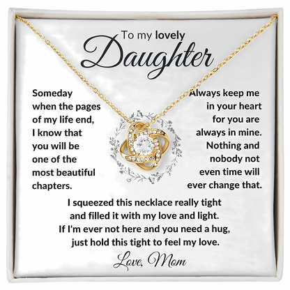 TO MY DAUGHTER FROM MOM- Premium Love Knot Necklace