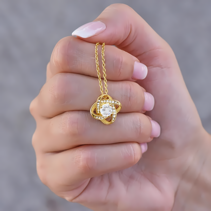 TO MY DAUGHTER FROM DAD - Premium Love Knot Necklace
