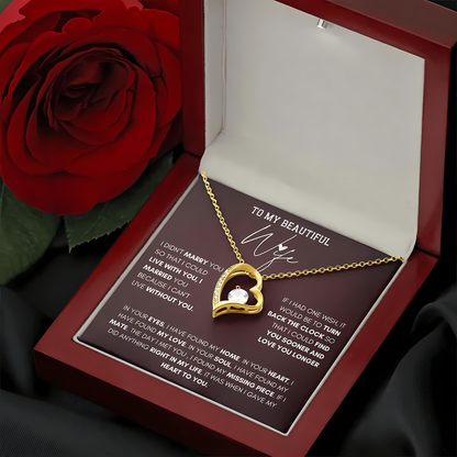 TO MY WIFE - GIFT FROM HUSBAND - Forever Love Necklace