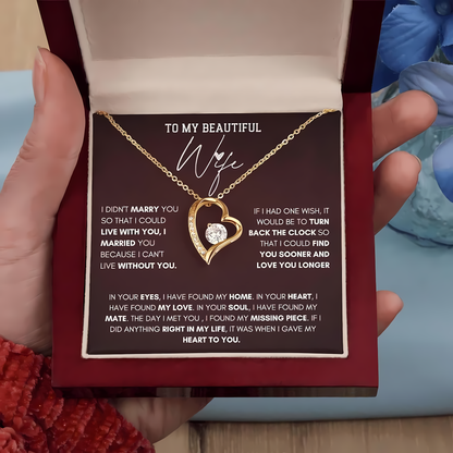 TO MY WIFE - GIFT FROM HUSBAND - Forever Love Necklace
