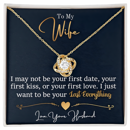 TO MY WIFE FROM HUSBAND- Premium Love Knot Necklace