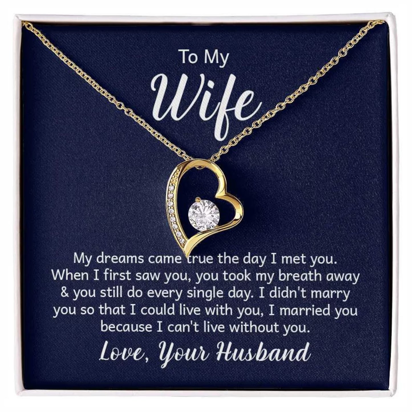 TO MY WIFE - GIFT FROM HUSBAND - Forever Love Necklace