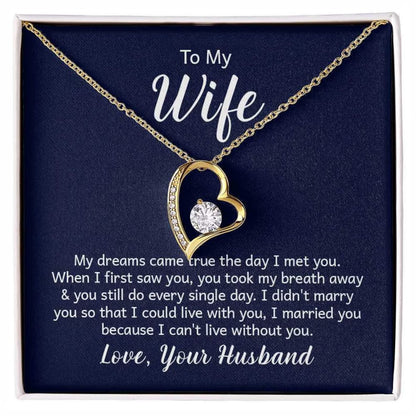 TO MY WIFE - GIFT FROM HUSBAND - Forever Love Necklace