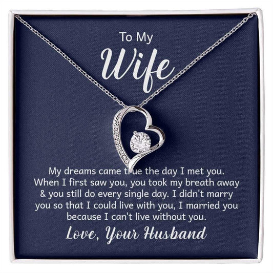 TO MY WIFE - GIFT FROM HUSBAND - Forever Love Necklace