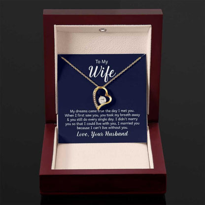 TO MY WIFE - GIFT FROM HUSBAND - Forever Love Necklace