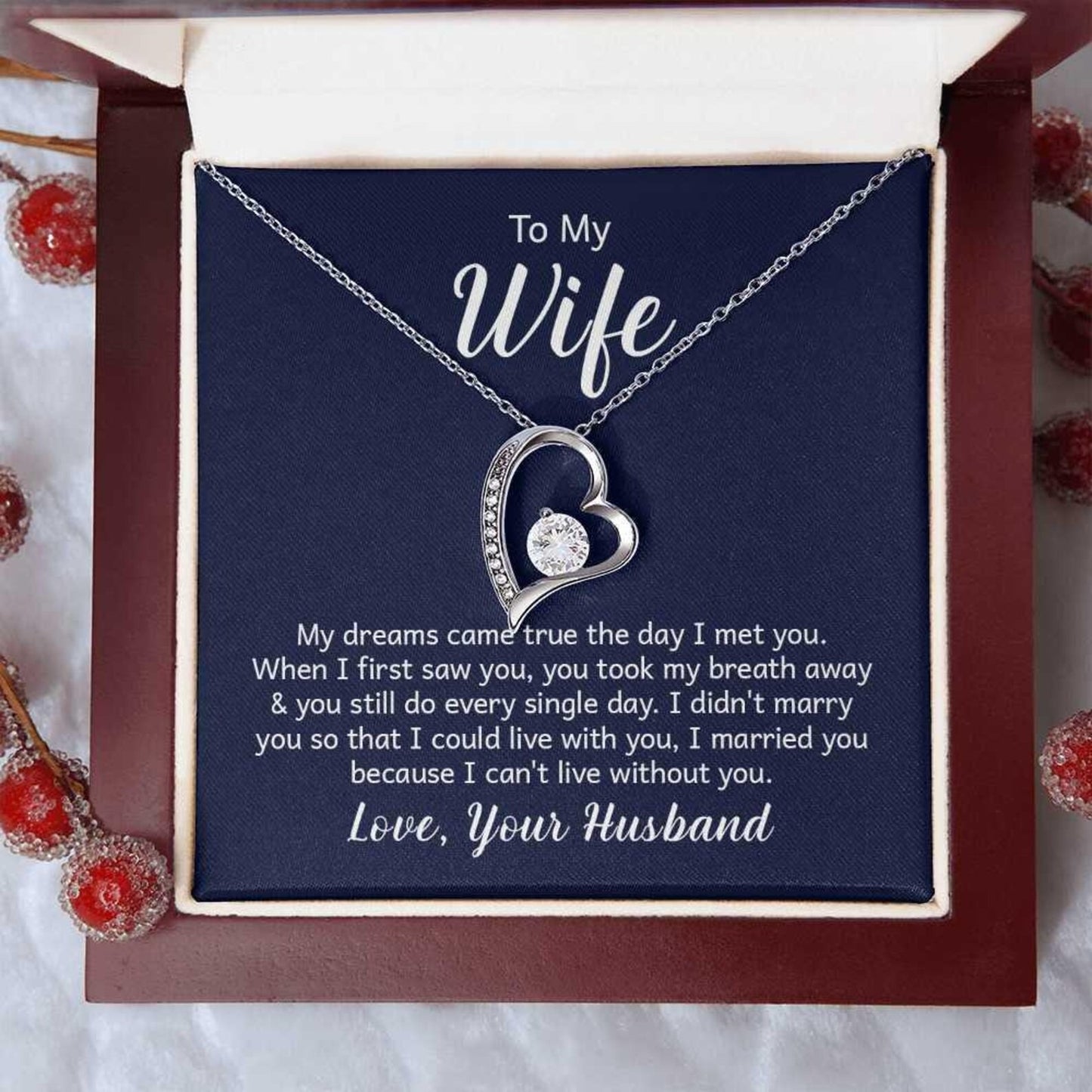 TO MY WIFE - GIFT FROM HUSBAND - Forever Love Necklace