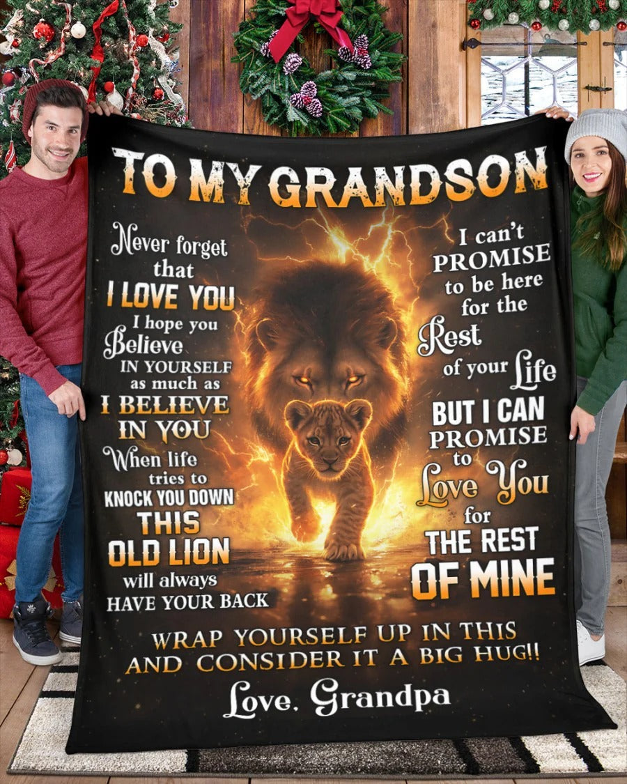 BLANKET FOR GRANDSON – COMFORT & WARMTH GIFT FROM GRANDPA  Sherpa Fleece Quilt Blanket SNOW (SKUB10-116)