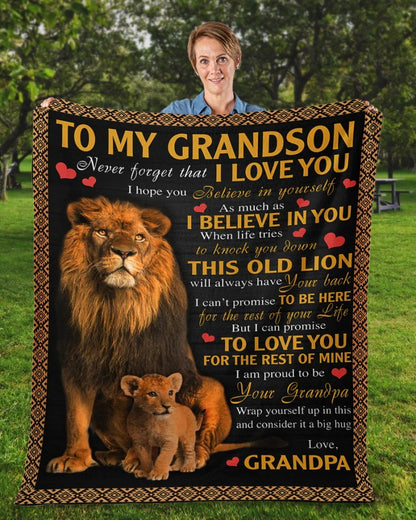 BLANKET FOR GRANDSON – COMFORT & WARMTH GIFT FROM GRANDPA  Sherpa Fleece Quilt Blanket SNOW (SKUB09-113)