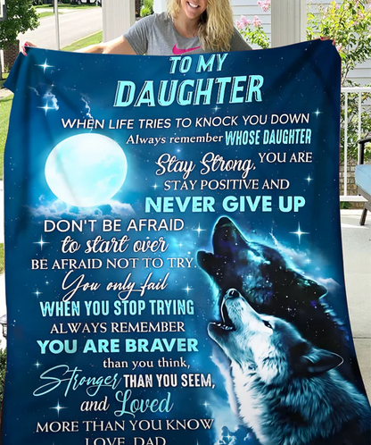 Special Gift For Your Daughter Blanket - From Dad