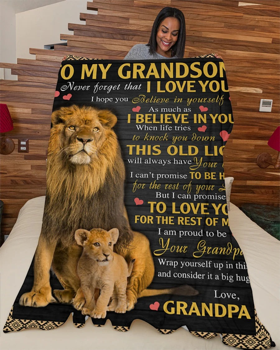 BLANKET FOR GRANDSON – COMFORT & WARMTH GIFT FROM GRANDPA  Sherpa Fleece Quilt Blanket SNOW (SKUB09-113)