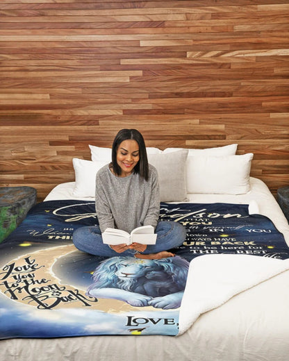 BLANKET FOR GRANDSON – COMFORT & WARMTH GIFT FROM GRANDMA  Sherpa Fleece Quilt Blanket NTTD00 (SKU-CHAU-B19)