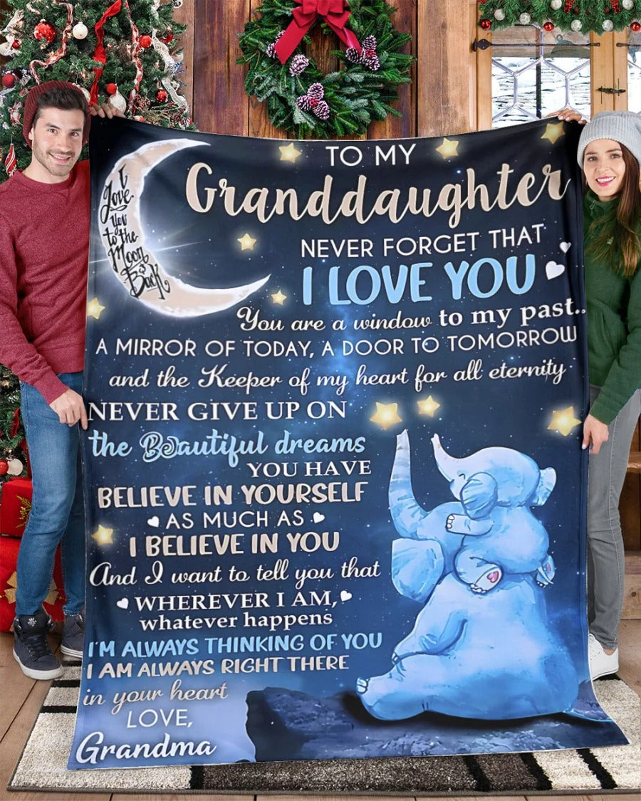 BLANKET FOR GRANDDAUGHTER – COMFORT & WARMTH GIFT FROM GRANDMA  Sherpa Fleece Quilt Blanket NTTD00 (SKU-CHAU-B20)