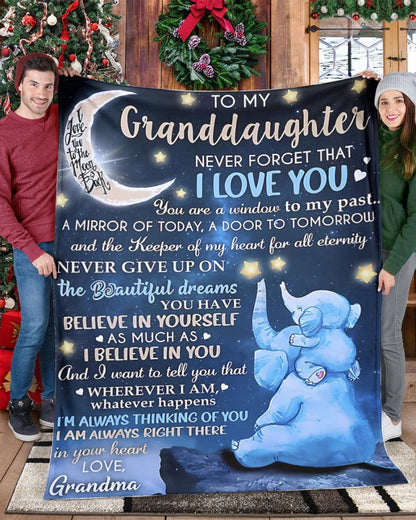 BLANKET FOR GRANDDAUGHTER – COMFORT & WARMTH GIFT FROM GRANDMA  Sherpa Fleece Quilt Blanket NTTD00 (SKU-CHAU-B20)