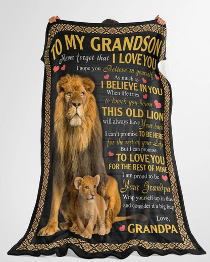 BLANKET FOR GRANDSON – COMFORT & WARMTH GIFT FROM GRANDPA  Sherpa Fleece Quilt Blanket SNOW (SKUB09-113)