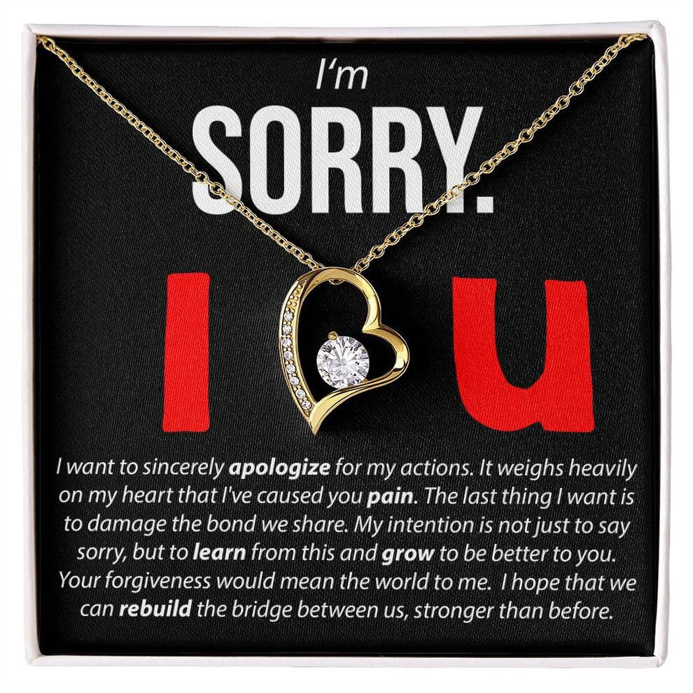 TO MY WIFE - GIFT FROM HUSBAND "I'm Sorry, I Love You" - Forever Love Necklace