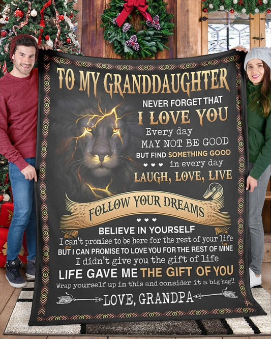 BLANKET FOR GRANDDAUGHTER – COMFORT & WARMTH GIFT FROM GRANDPA  Sherpa Fleece Quilt Blanket SNOW (SKUB09-44)