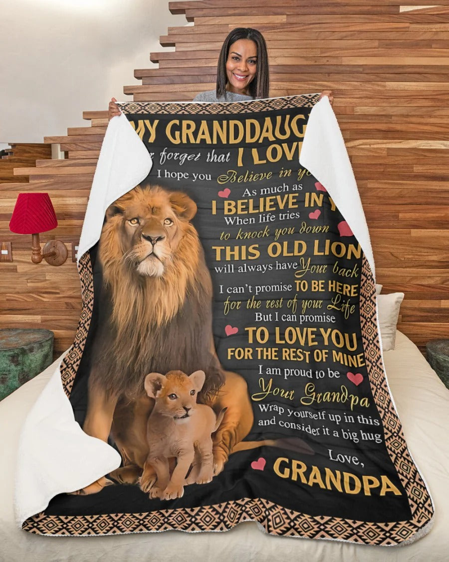 TO MY GRANDDAUGHTER - GIFT FOR GRANDDAUGHTER - Sherpa Fleece Quilt Blanket (SKUB07-184)