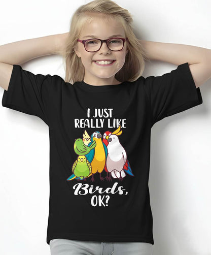 I Just Really Like Birds Parrot Cockatoo Budgerigar T-Shirt