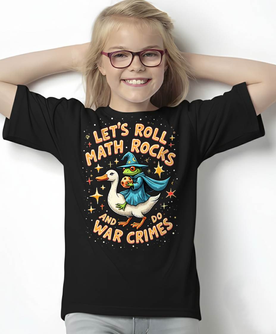 Frog Wizard Math Rocks Chaos Roll Tabletop Meme Design T-Shirt