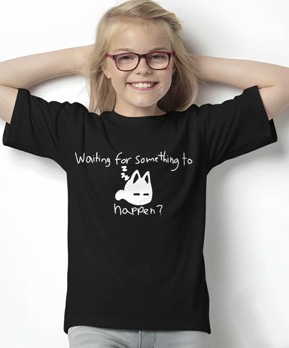 Cat Lover Waiting for Something to Happen Omori Cat Inspired T-Shirt