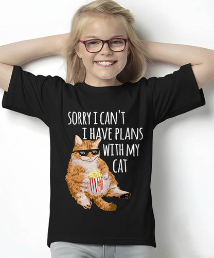 Sorry I Can't I Have Plans With My Cat Funny Cat Lover Gift T-Shirt