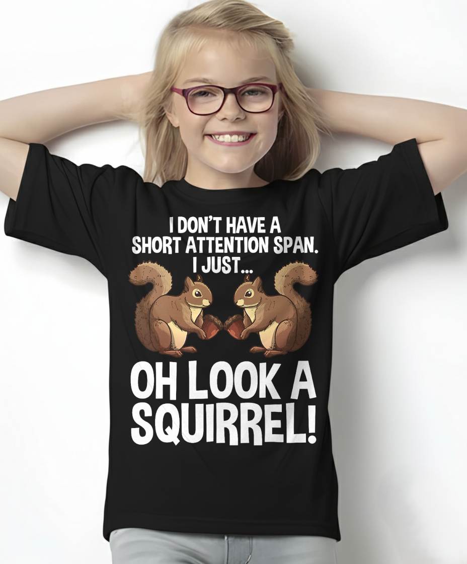 Funny ADHD Squirrel Design for Men Women Chipmunk Pet Lovers T-Shirt