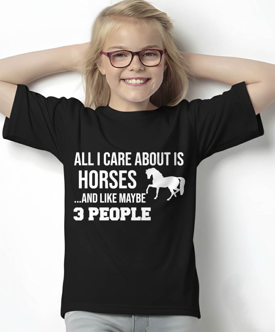 Funny Cute Horse Shirt Gift Men Women Teens T-Shirt
