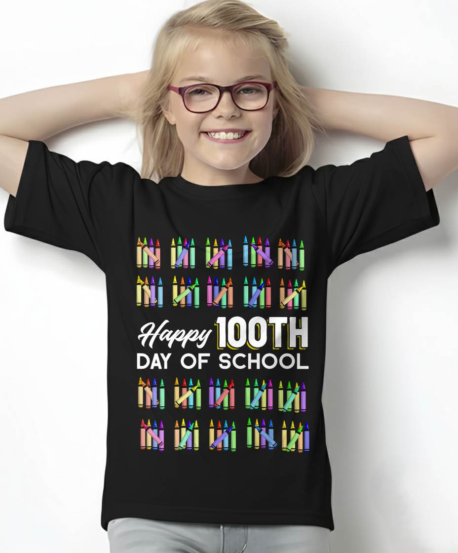 Happy 100th Day of School Student Gift 100 Days of School T-Shirt