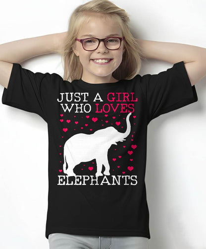 Elephant T-Shirt Elephant T-Shirt Just A Girl Who Loves Tee T-Shirt