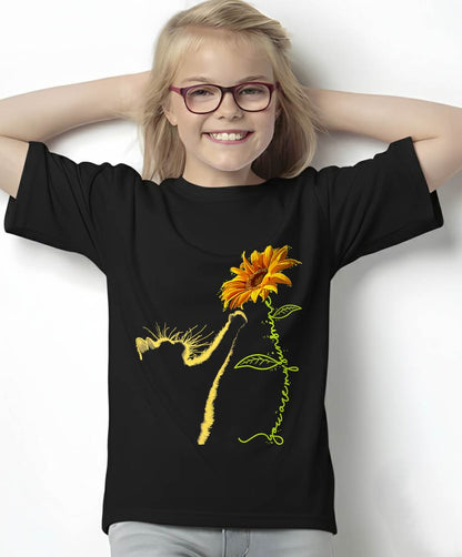 Cat Sunflower Gifts for Cat Lovers, Cat Mom, Cat Lady, Women T-Shirt (SKU-SNOW-04)